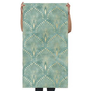 Geometric Bloom Green Self-Adhesive Wallpaper