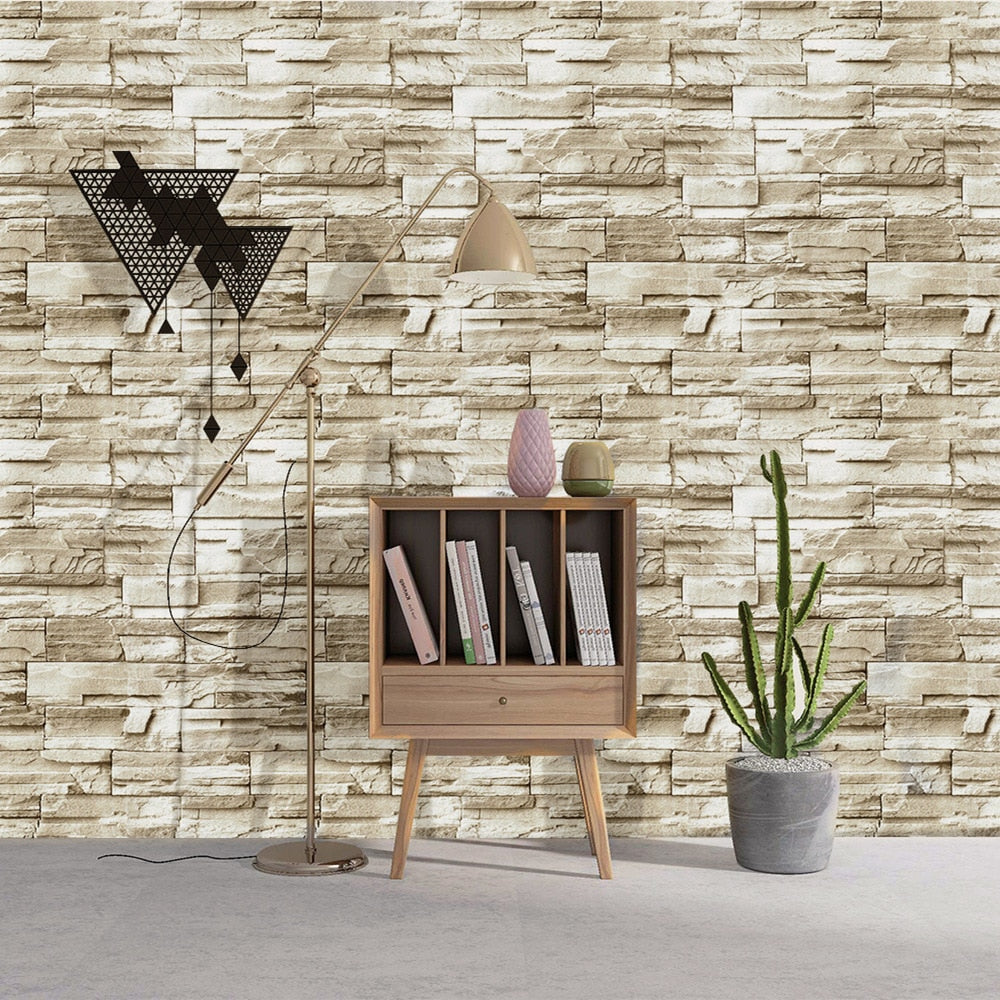 Stoned Bricks Imitation Peel and Stick Wallpaper