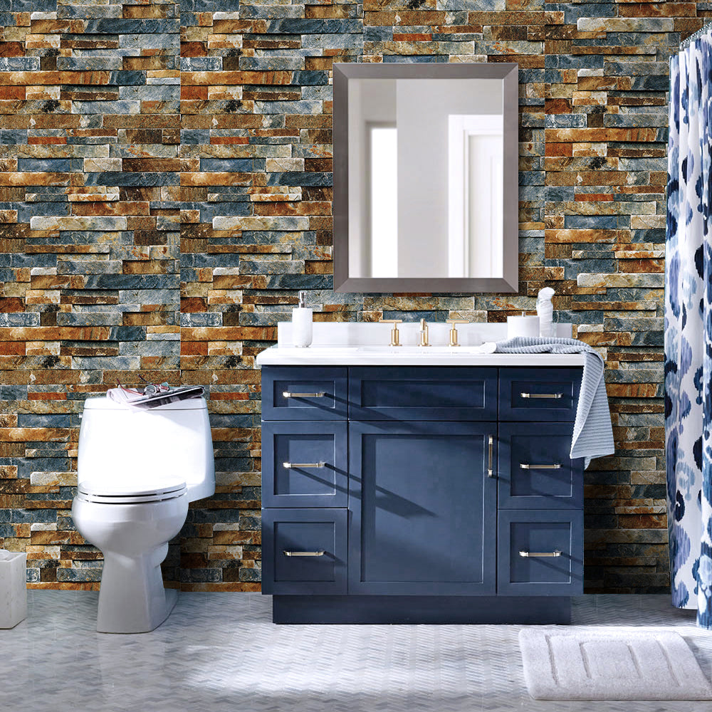 Stones And Bricks Imitation Peel and Stick Wallpaper