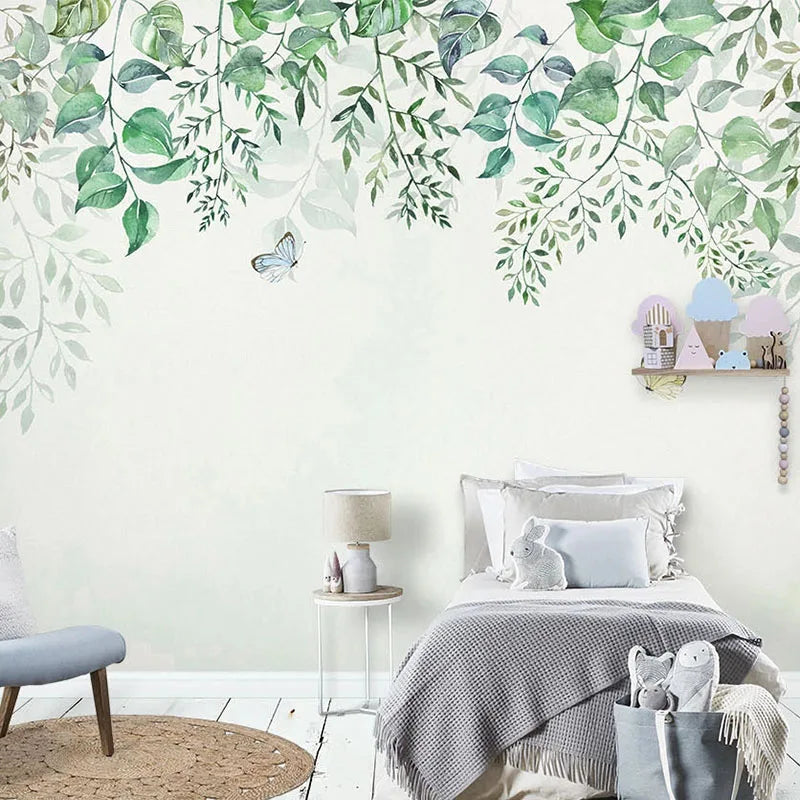 Botanical Hanging Branches Wall Mural Wallpaper