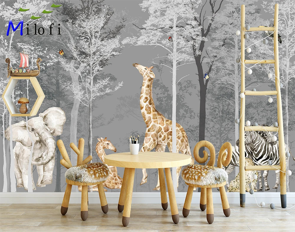 Night Safari Animal Friends Wallpaper Mural