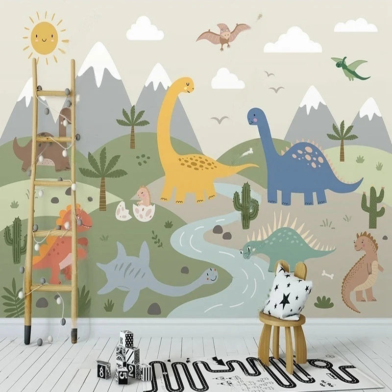 Dinosaur Jungle Kids Wall Mural Wallpaper