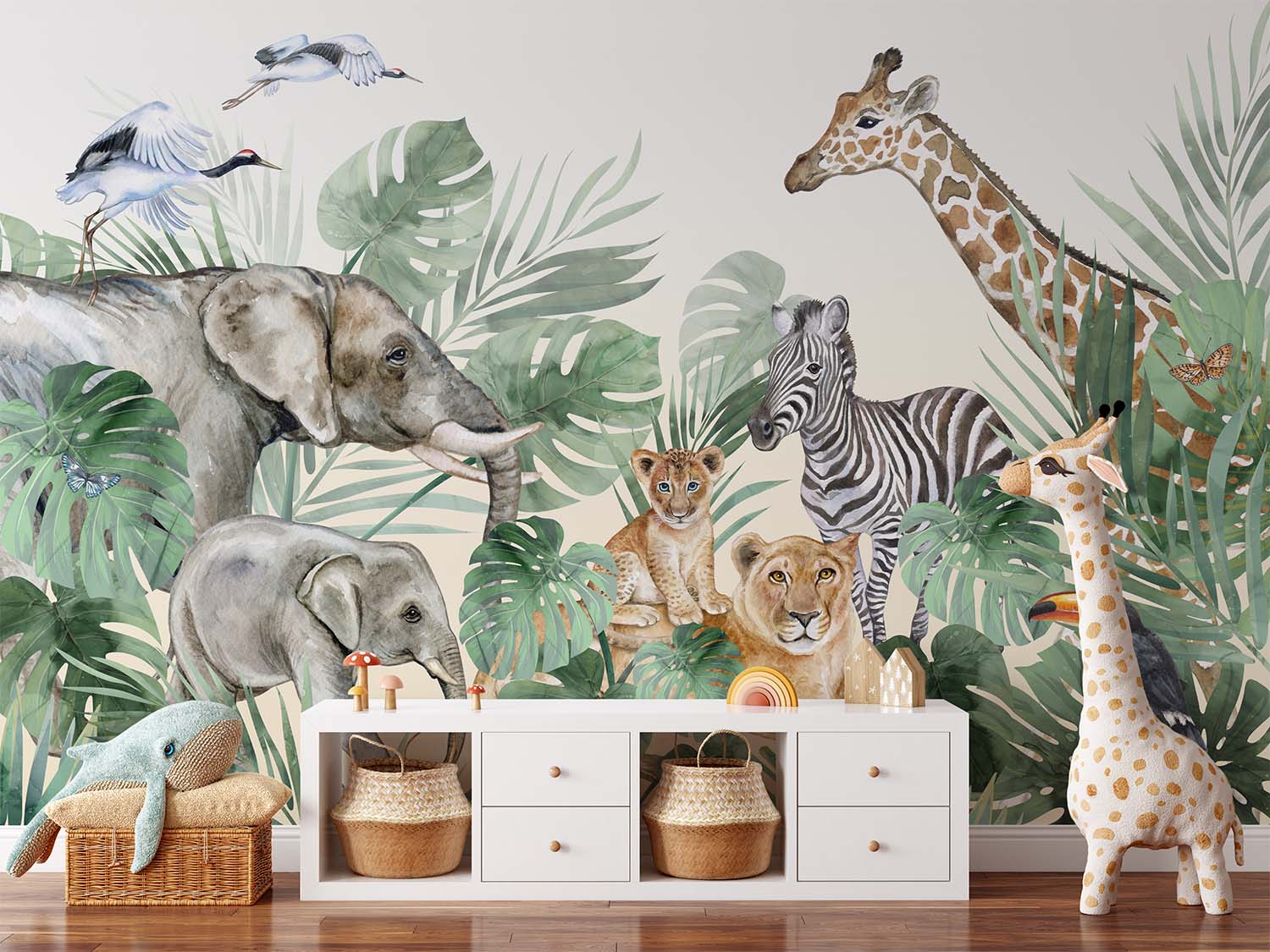 Safari Resting Animals Wallpaper Mural