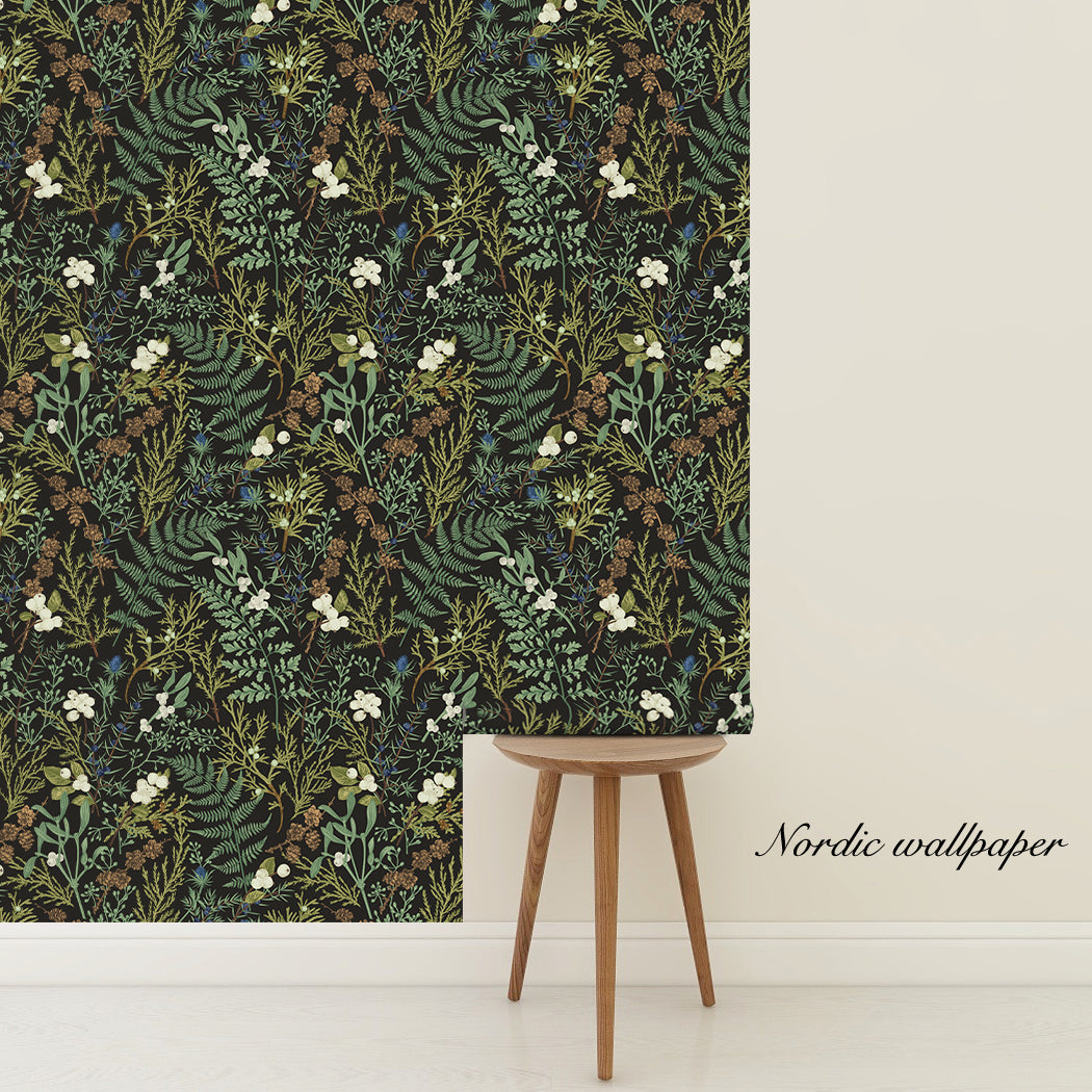 Tropical Rain Forest Leaves Self-Adhesive Wallpaper