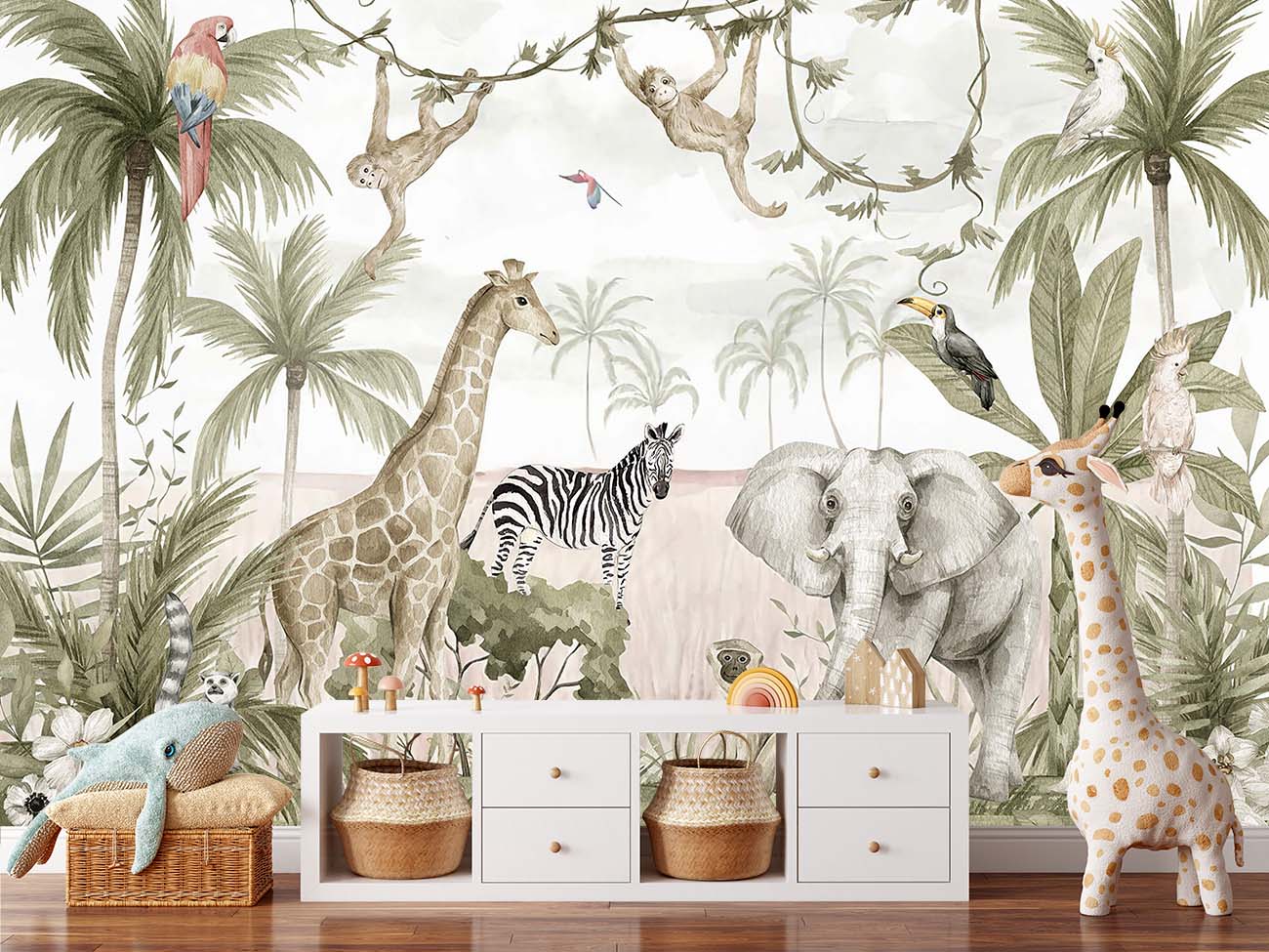 Adventurous Animals Jungle & Safari Wallpaper Mural