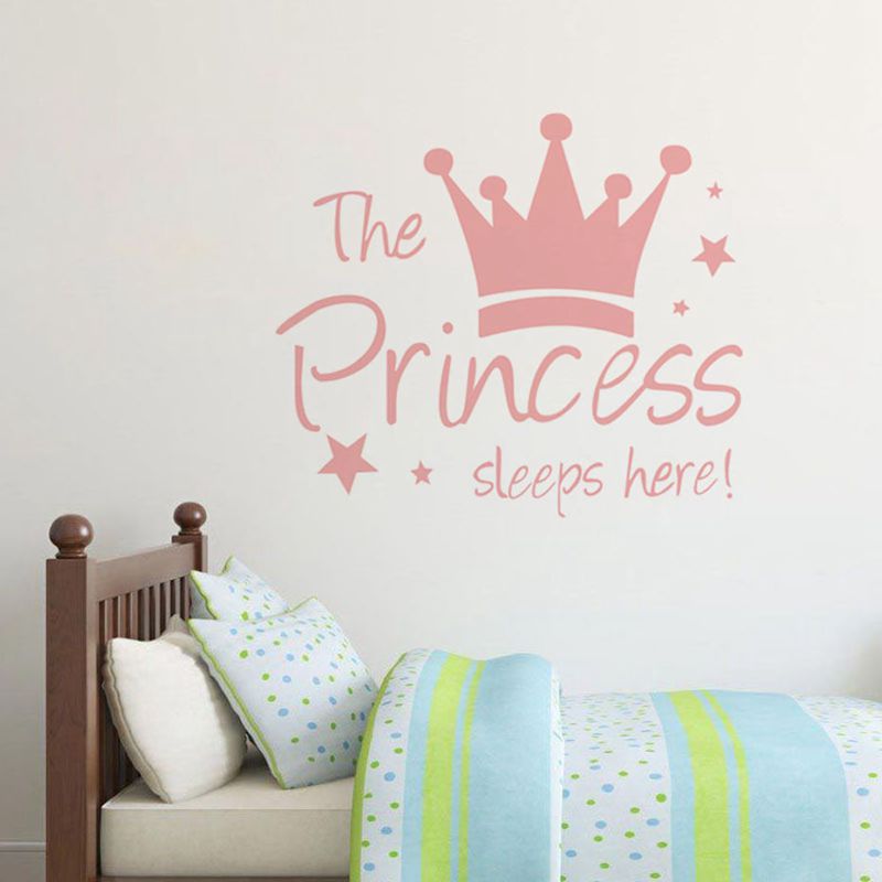 Quote Wall Decals Pink Crown Princess
