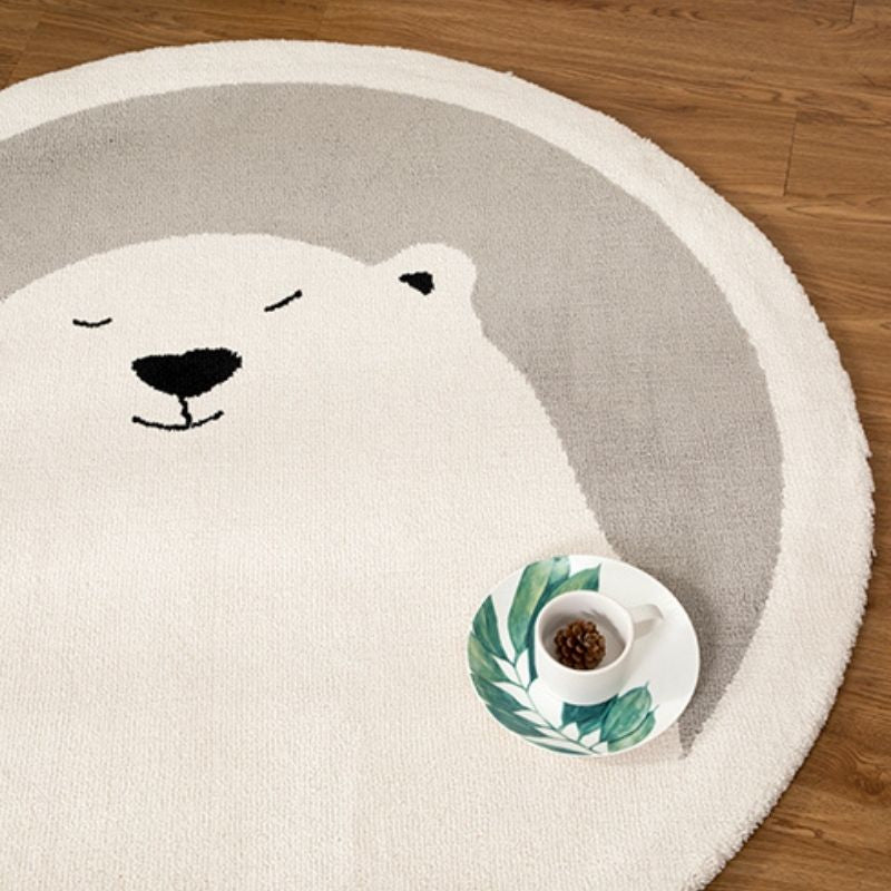Nursery Round Area Rug Bears