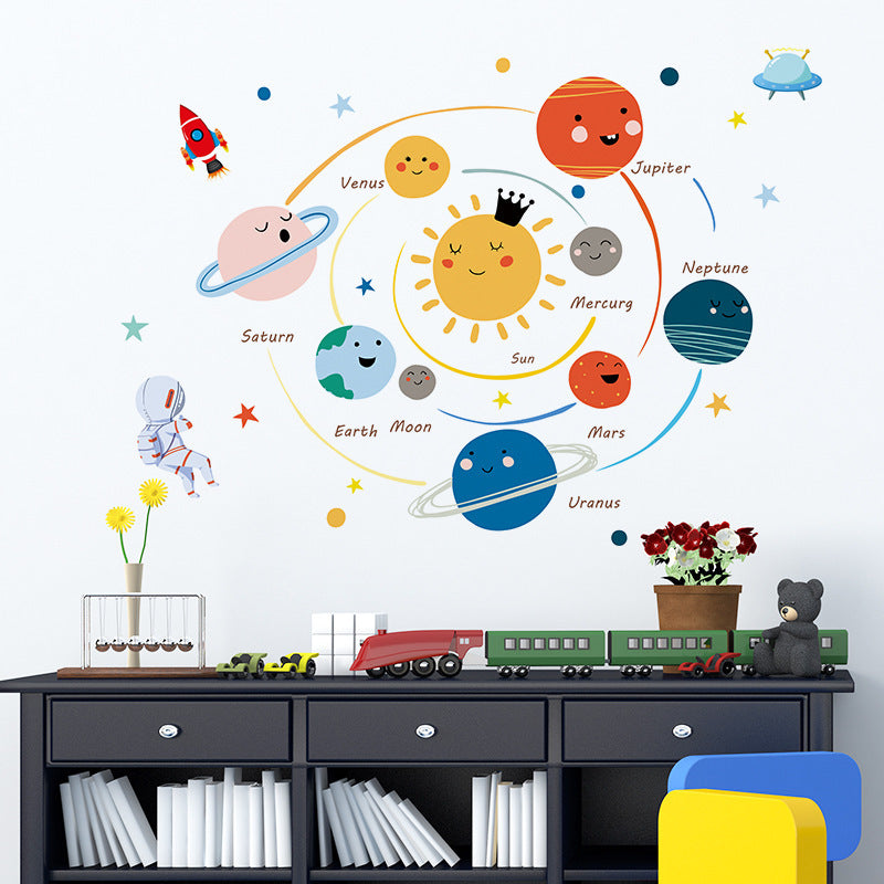 Cartoon Wall Decals Solar System Planets