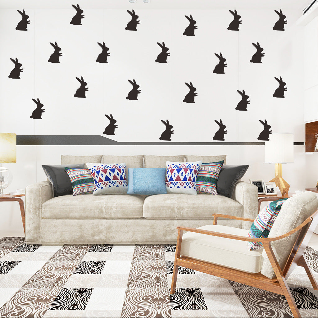 Pattern Wall Decals Black Bunnies