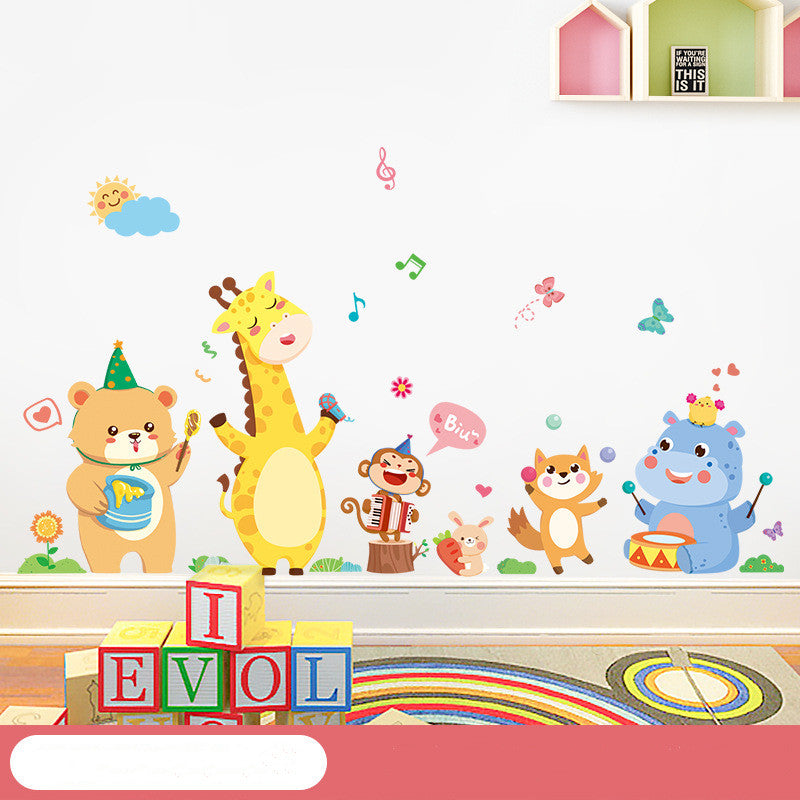 Cartoon Wall Decals Happy Animals