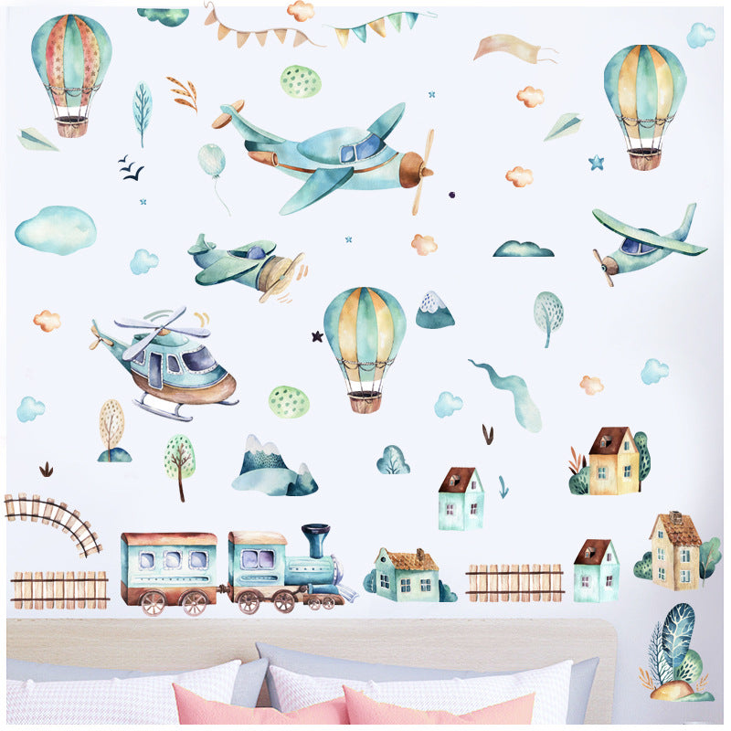 Pattern Wall Decals Hot Air Balloons and Planes