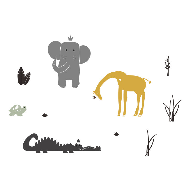 Cartoon Wall Decals Minimal Animals