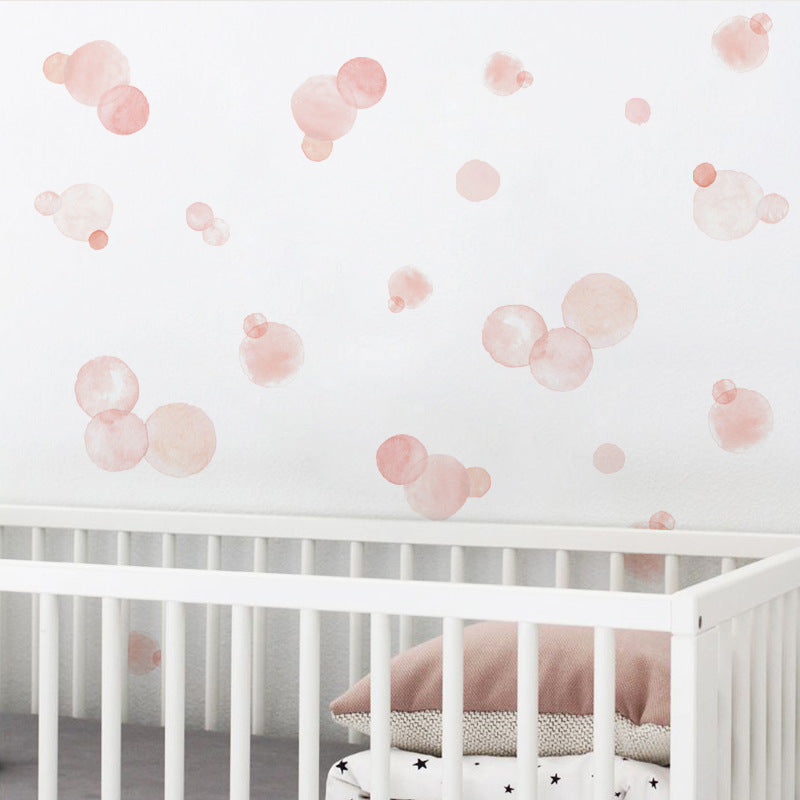 Pattern Wall Decals Creative Pink Dots