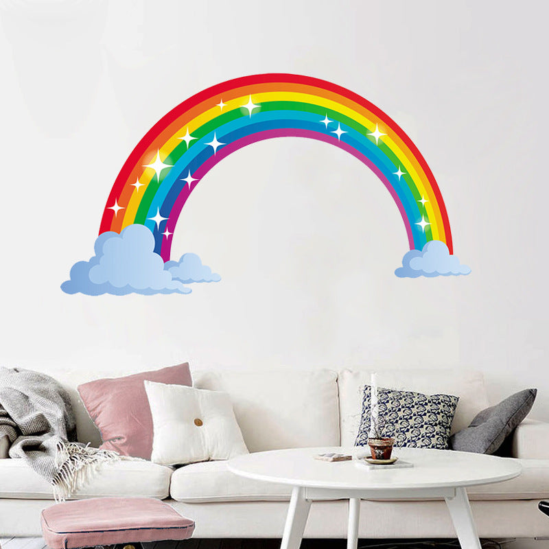 Cartoon Wall Decal Shiny Rainbow