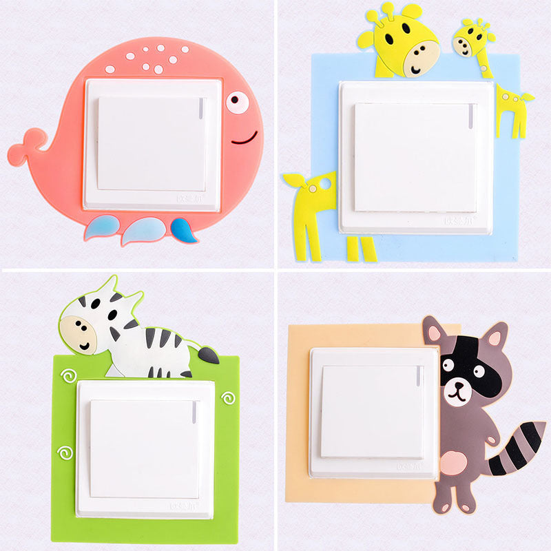 Cartoon Wall Decals Switcher Animals 3D