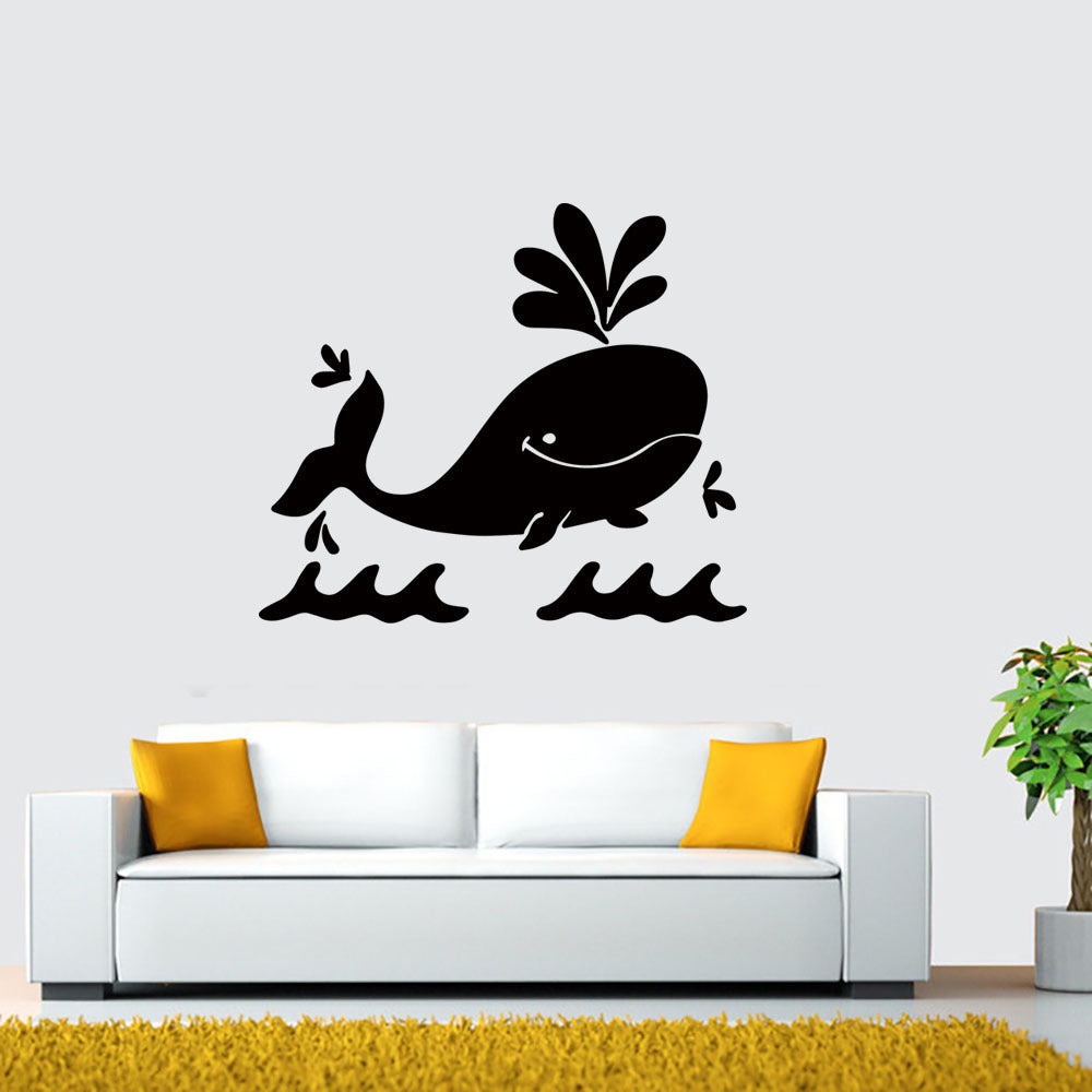 Mirror Wall Sticker Cute Whale