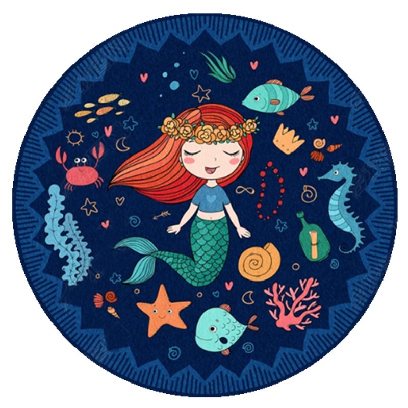 Round Crawling Play Mats Cartoon Designs