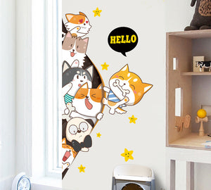 Cartoon Wall Decals Little Cute Cats