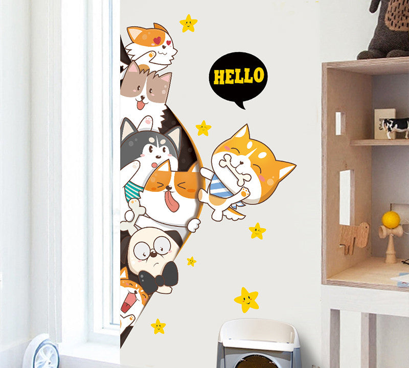 Cartoon Wall Decals Little Cute Cats