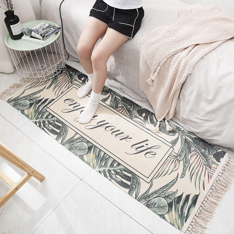 Fringed Cotton Long Rug