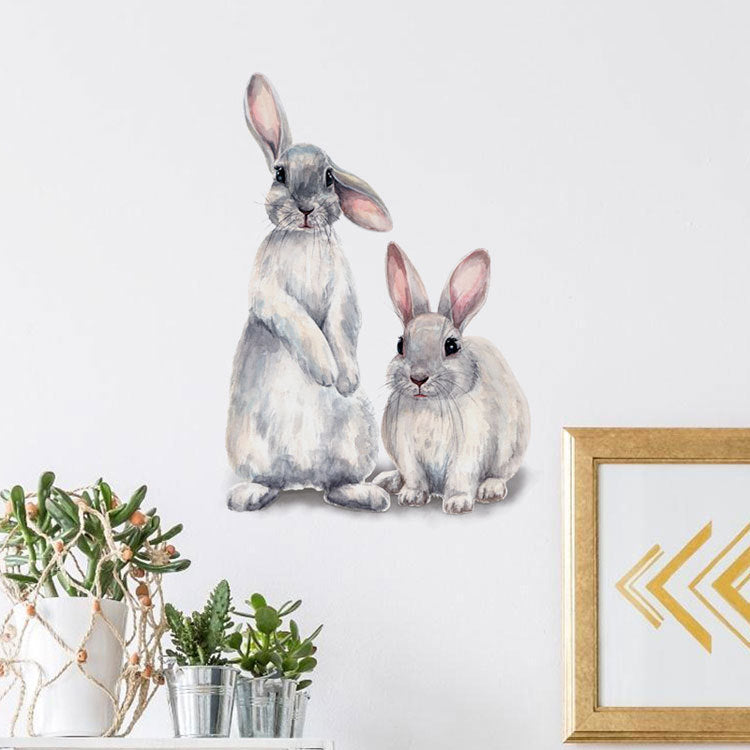 Cartoon Wall Decals Cute Rabbits