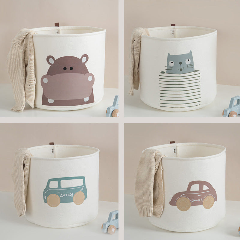 Cute Print Felt Toy Storage Basket