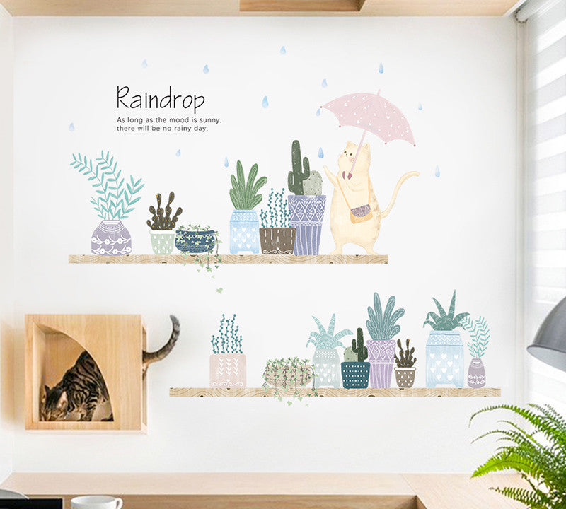 Cartoon Wall Decals Little Cute Cats