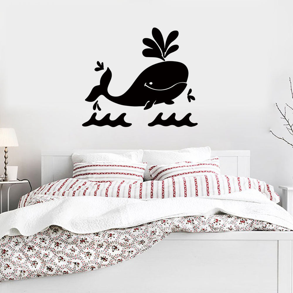 Mirror Wall Sticker Cute Whale
