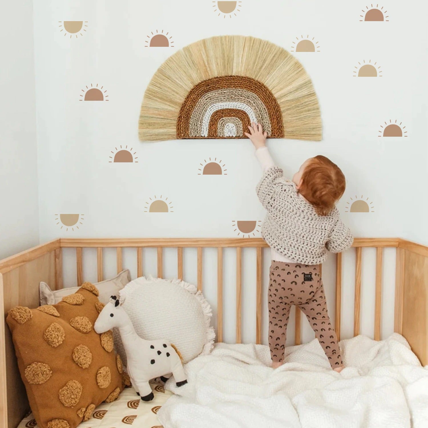 Pattern Wall Decals Boho Half Suns