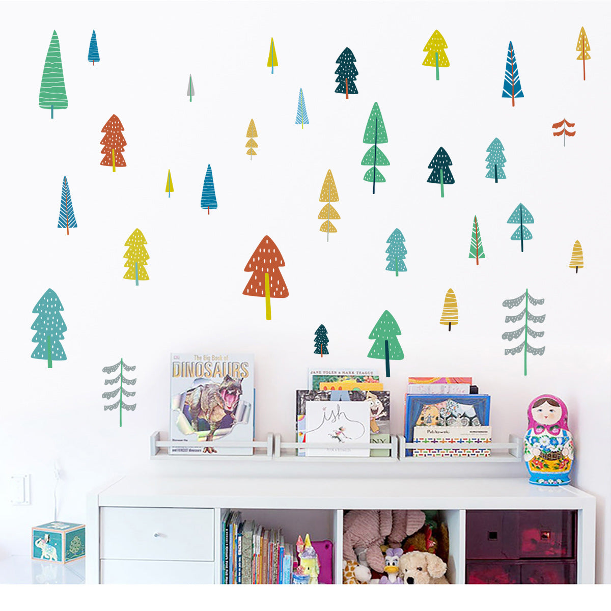 Pattern Wall Decals Colorful Forest