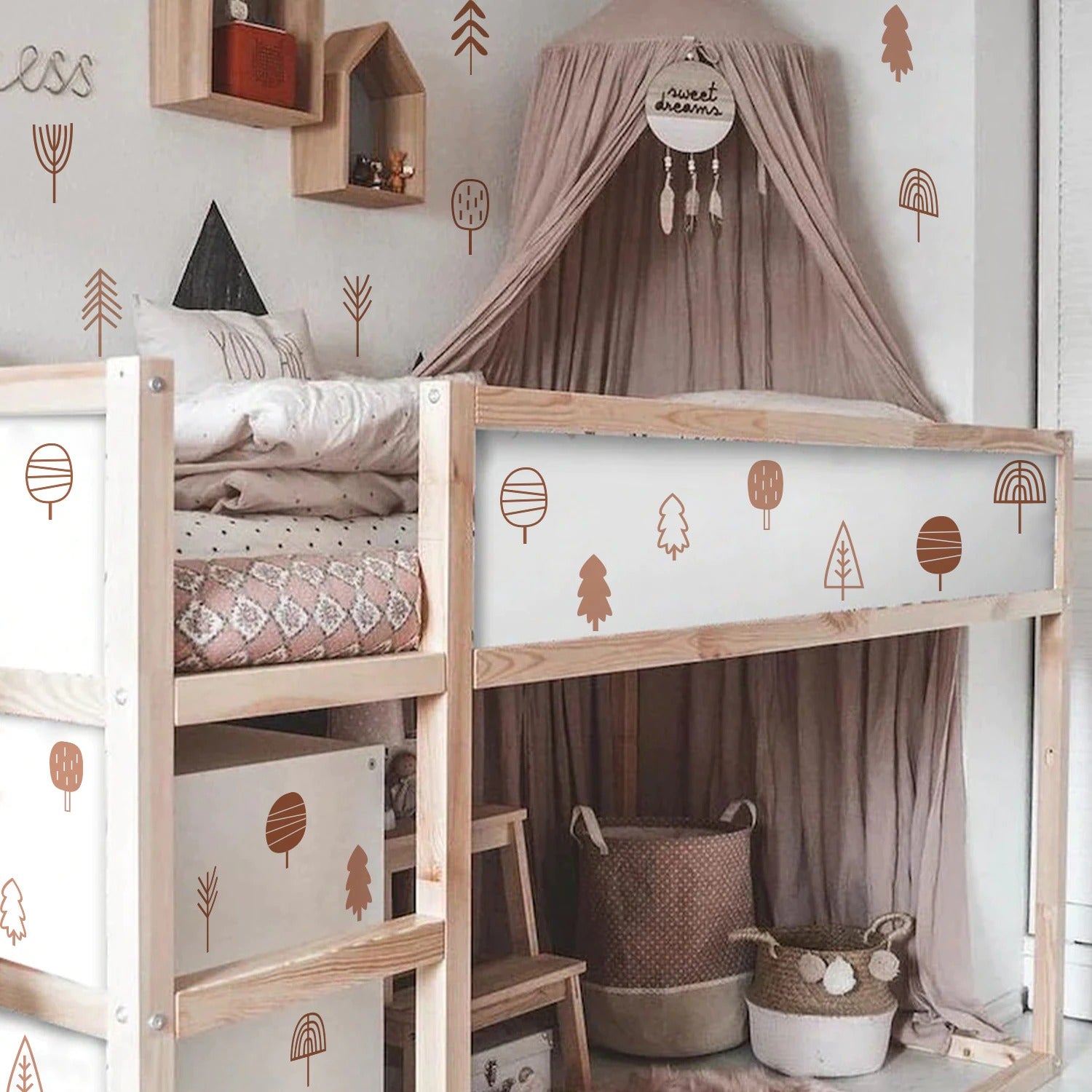 Pattern Wall Decals Boho Trees