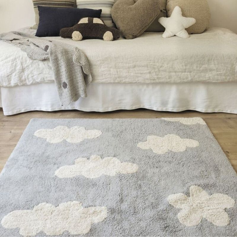 Nursery Soft Area Rug Clouds