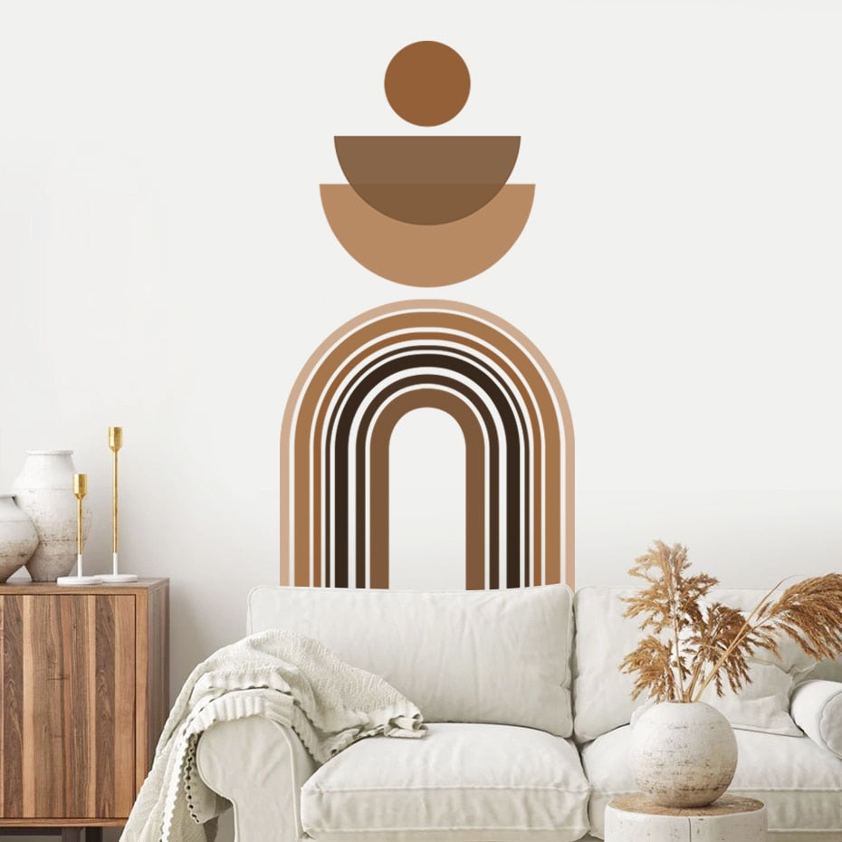 Nursery Wall Decals Geometric Abstract Rainbow