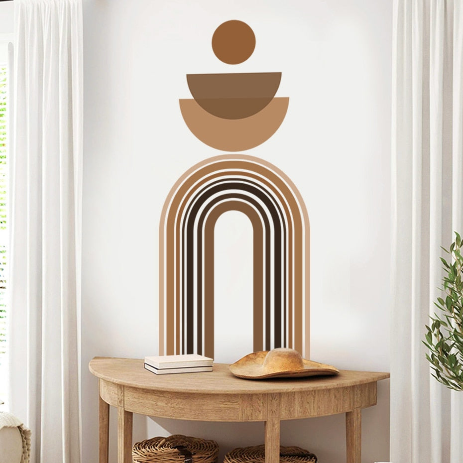 Nursery Wall Decals Geometric Abstract Rainbow