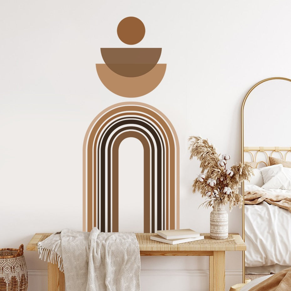Nursery Wall Decals Geometric Abstract Rainbow