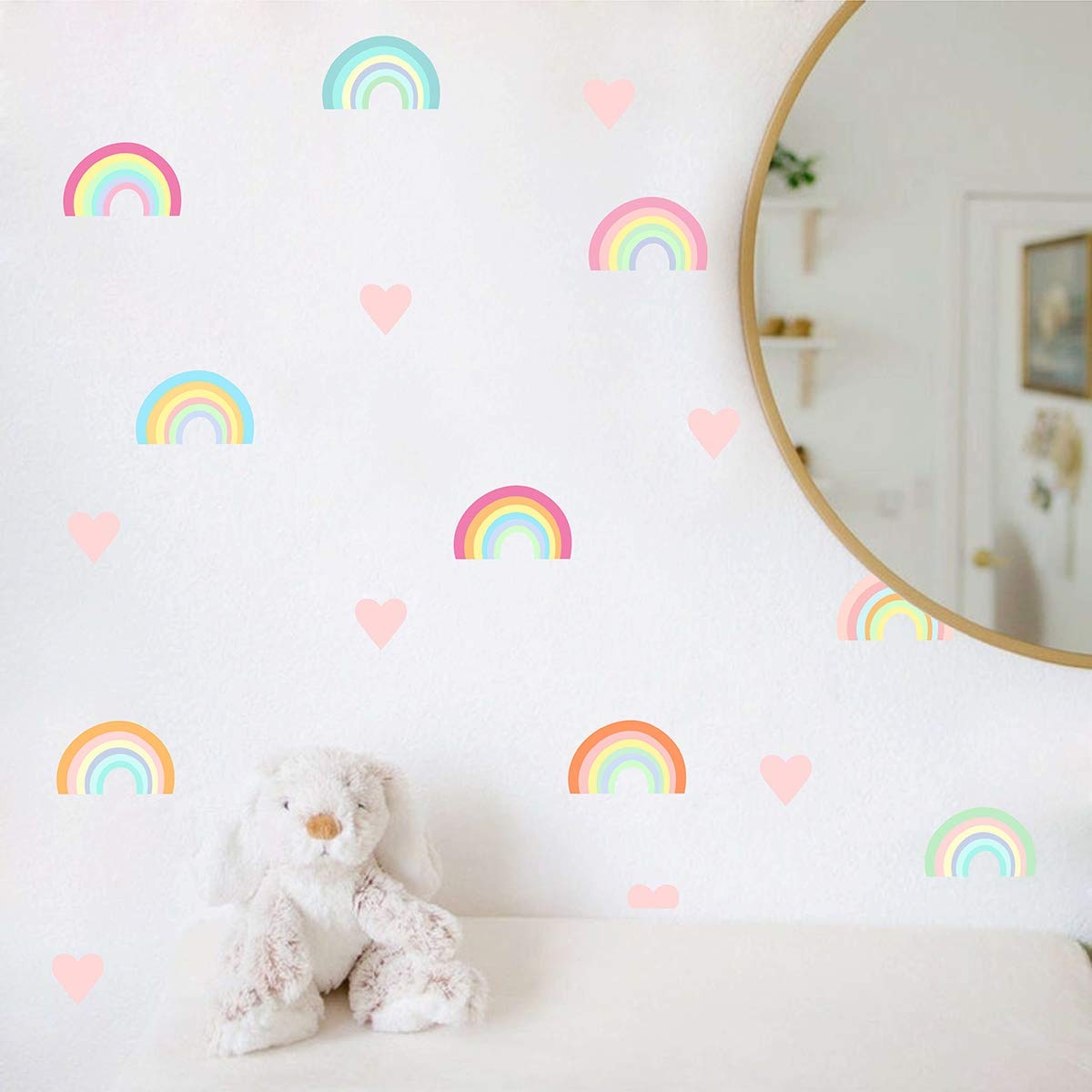 Nursery Wall Decals Colorful Small Rainbow