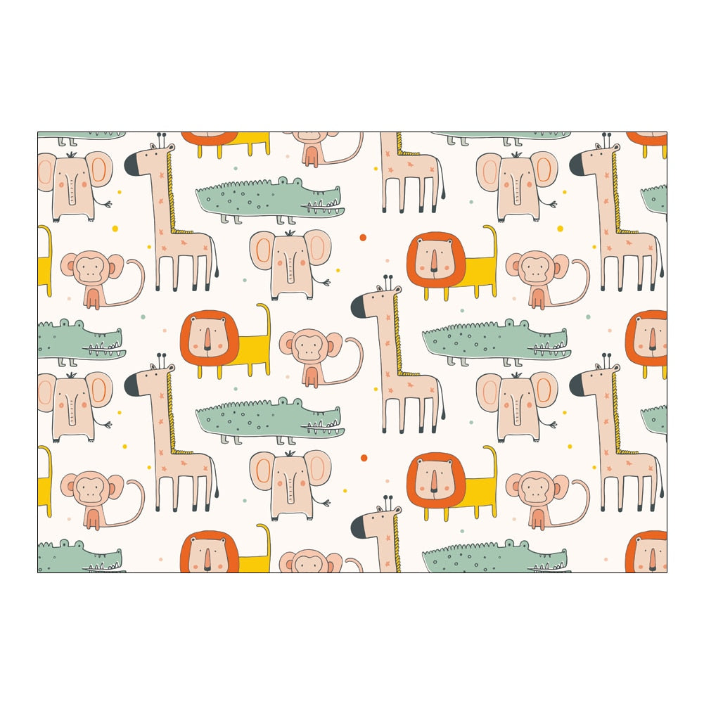 Nursery Cartoon Style Rectangle Area Rug