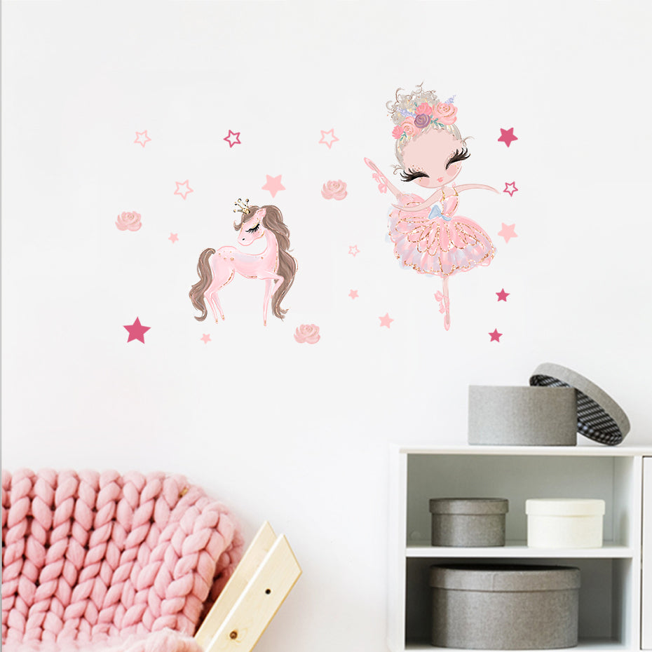 Nursery Wall Decals Swan Girls