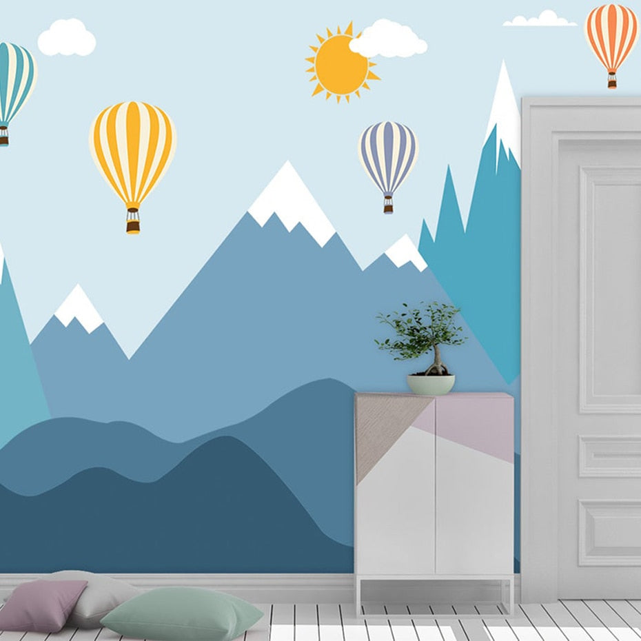Nursery Wall Decals Custom Size Blue Mountains