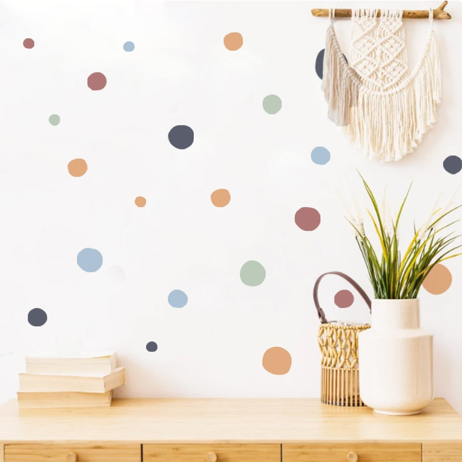 Nursery Polka Dots Colorful Wall Decals