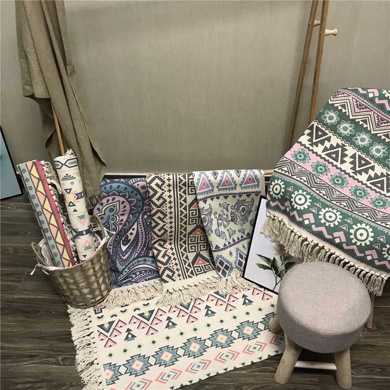 Soft Tassel Cotton Area Rug
