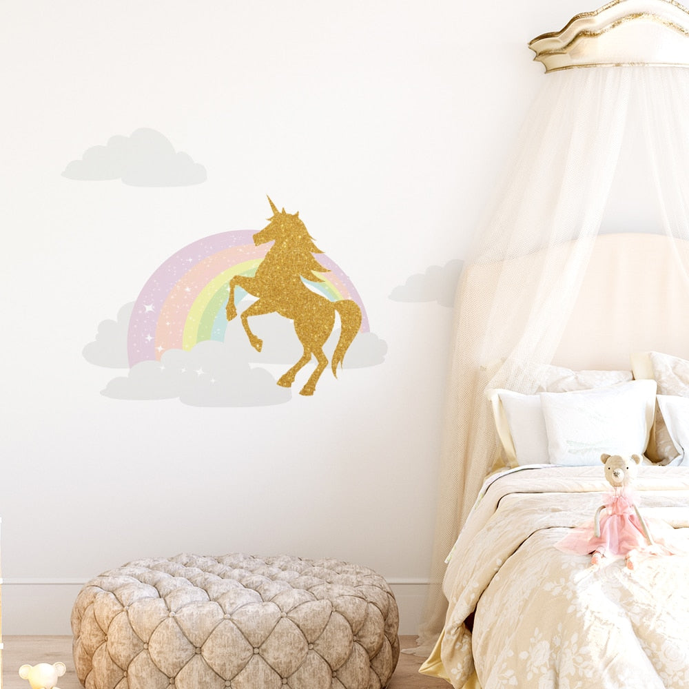 Unicorns And Rainbows Wall Decals