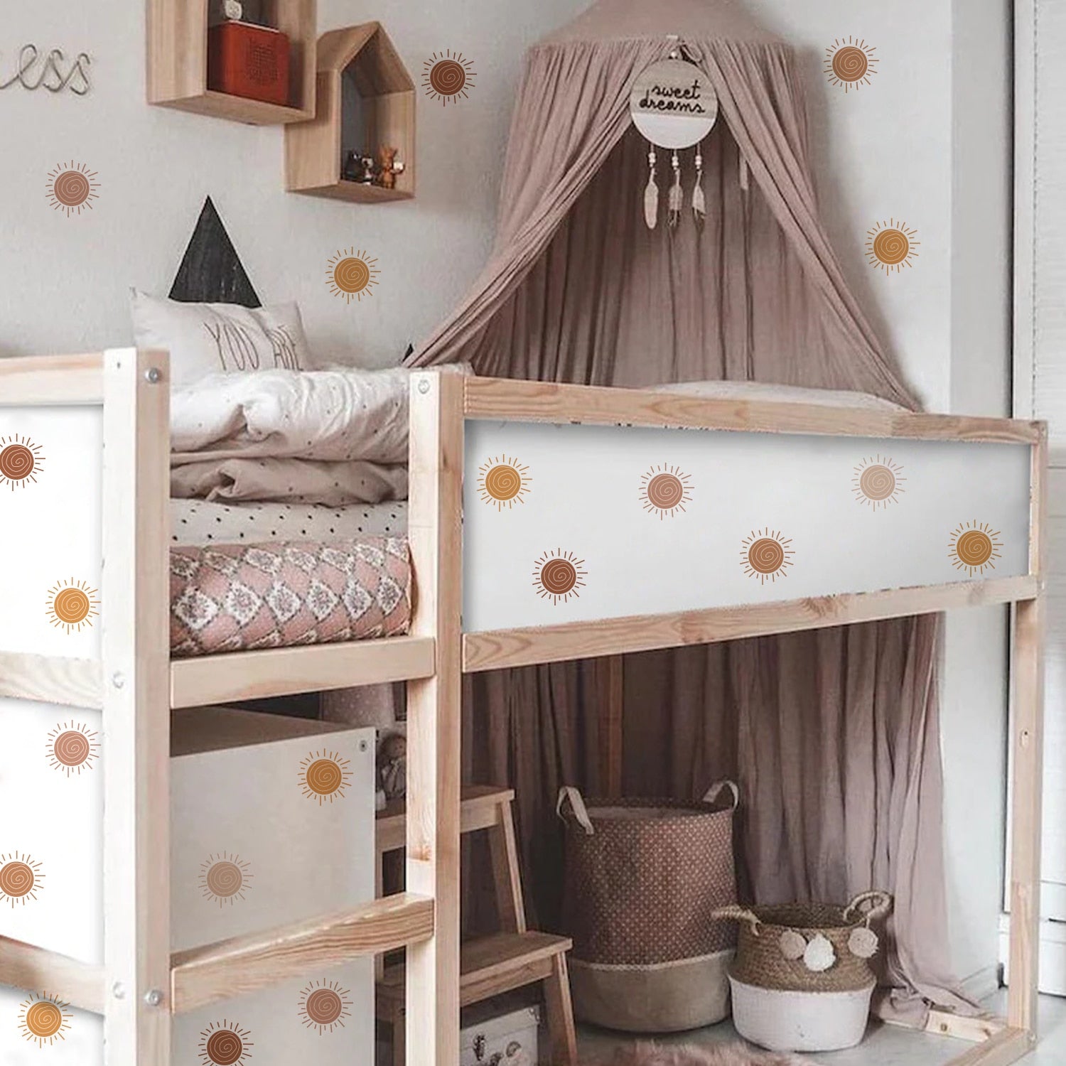 Pattern Wall Decals Boho Suns