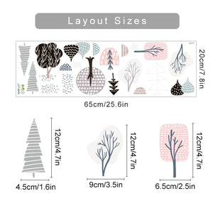 Christmas Tree Cartoon Wall Decals