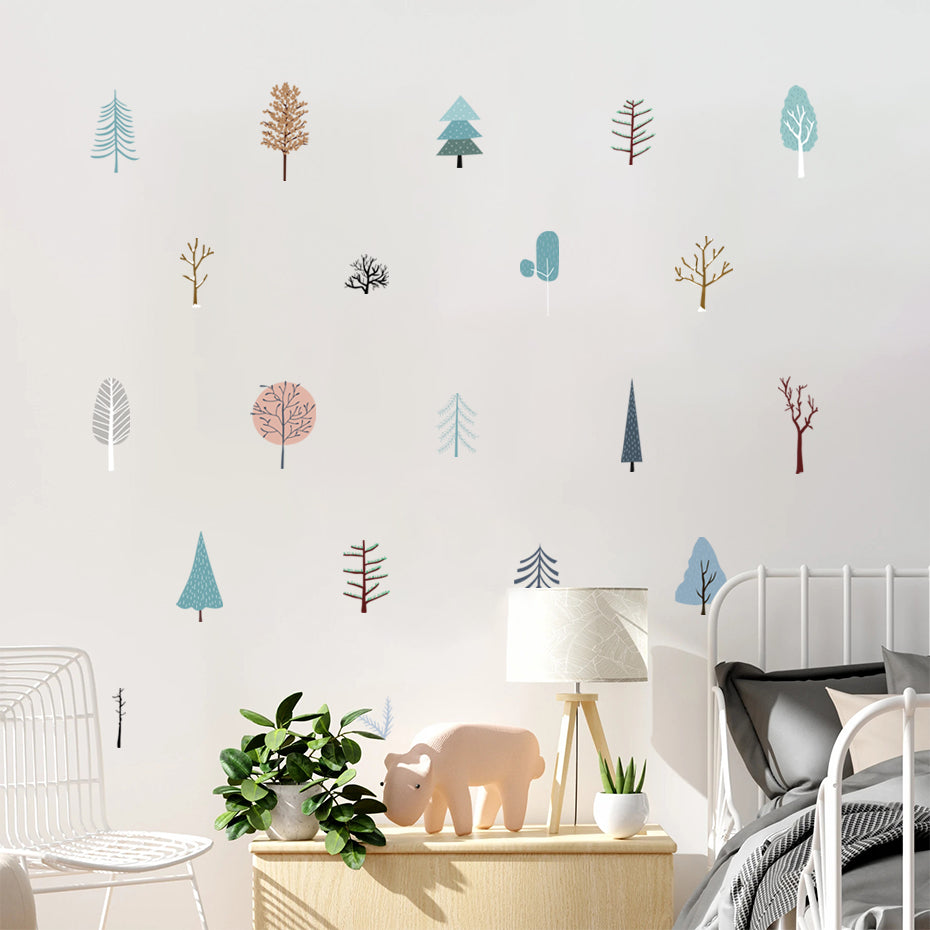 Christmas Tree Cartoon Wall Decals