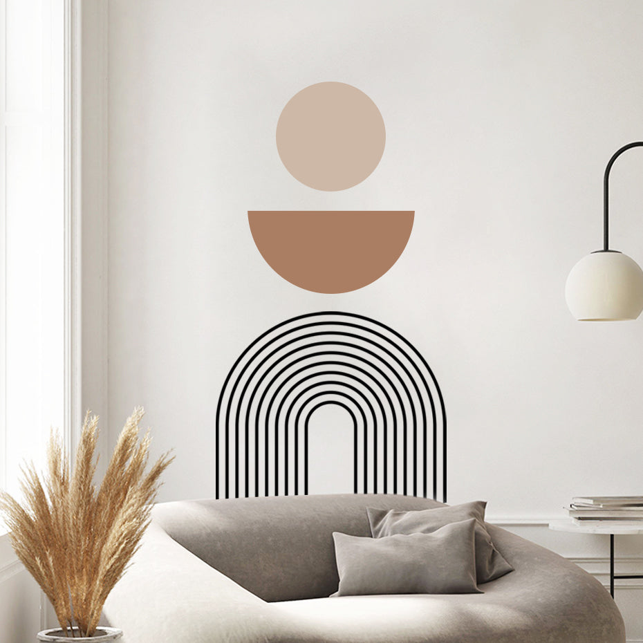 Boho Abstract Geometric Rainbow Wall Decal