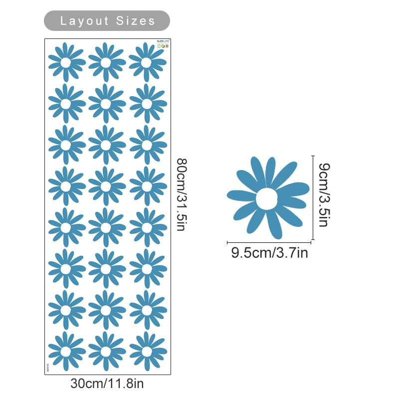 Cartoon Wall Decals Daisy Flower