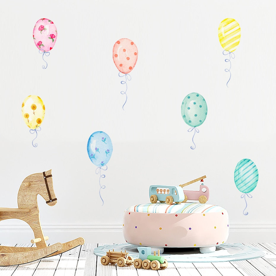 Nursery Wall Decals 7Pcs Colourful Balloon