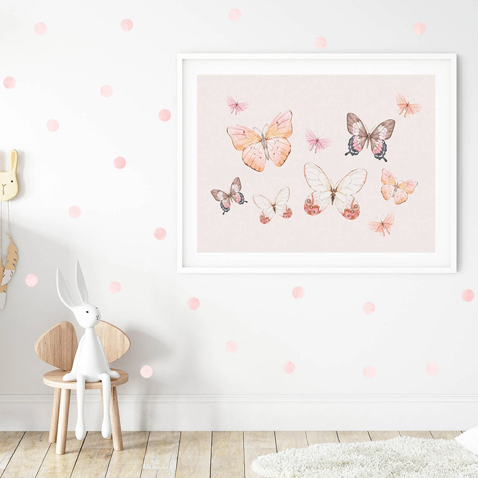 Nursery Wall Decals Watercolor Polk Dots