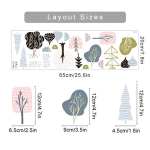 Christmas Tree Cartoon Wall Decals